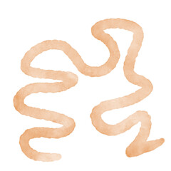Watercolour Squiggly Abstract Line Decor