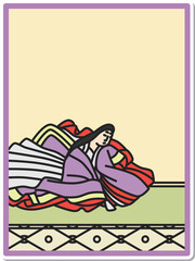 シンプルステッカー百人一首　小式部内侍