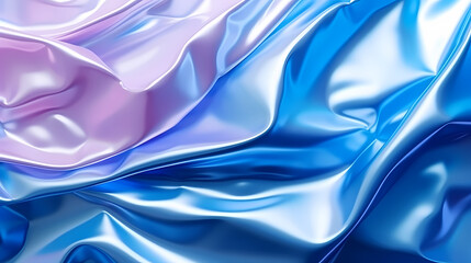 Obraz premium Crumpled aluminum foil surface, abstract metal background