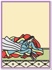 シンプルステッカー百人一首　清少納言