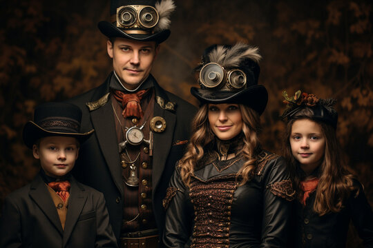 Steampunk Family Photo Shoot