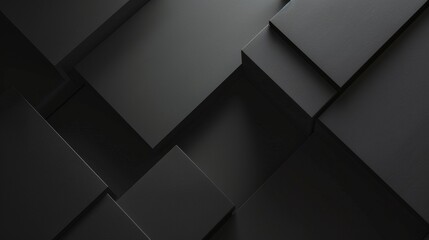 Sleek Minimalist Background: Matte Black Surface with Shadows