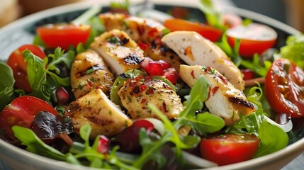 closeup of fresh chicken salad