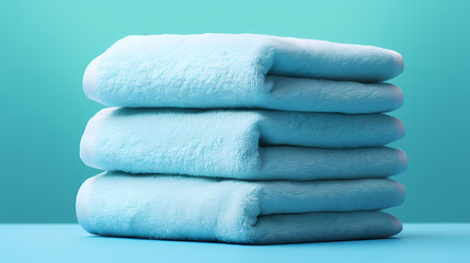 A stack of clean towels, perfect for adding a luxurious touch to any bathroom or spa environment