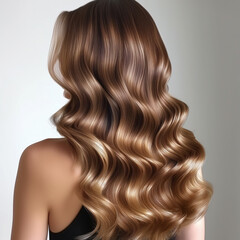 Naklejka premium Haircare, Beauty, Hairstyle, Shiny, glossy, Salon. Haircolor