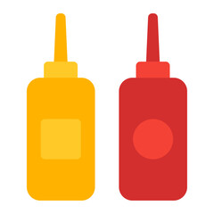 ketchup and mustard icon 