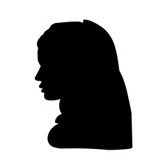 Women hijab silhouette icon