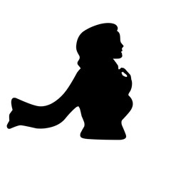 Women hijab silhouette icon
