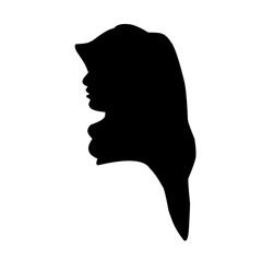Women hijab silhouette icon