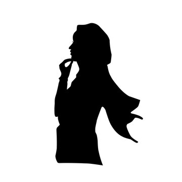 recommend clip art: Women hijab silhouette icon