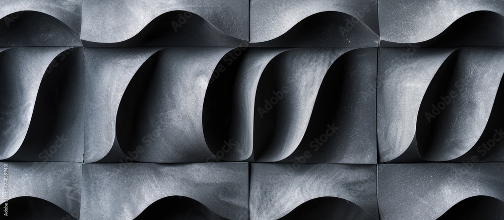 Aufkleber a black and white photo showcasing a wall made of concrete. the texture and patterns of the concrete