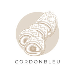 Vector Illustration Logo line art Cut Cordon Bleu