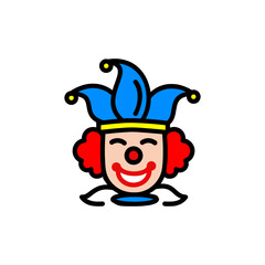 cartoon clown character, vector, 3d