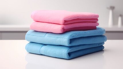 A stack of towels neatly stacked together