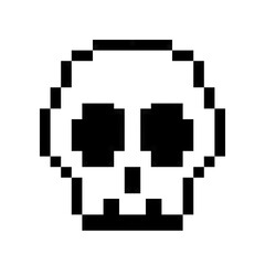 Skull Pixel Art Style