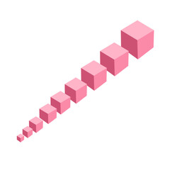Pink tower Montessori material Illustration 