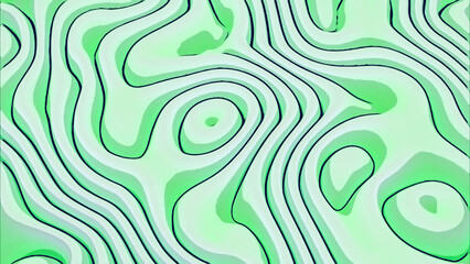 Abstract gradient waves background. Design. Green tones of transforming curves.