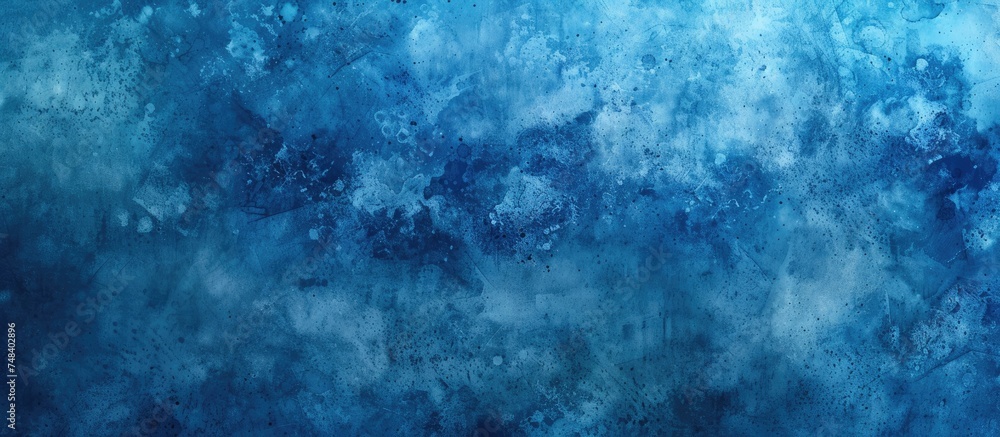 Aufkleber the blue background is filled with numerous small white clouds scattered across the sky, creating a 