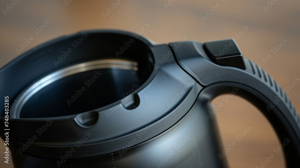 Poster The curved shape of an electric can or ergonomically designed for comfortable grip and control.