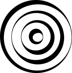 Circle concentric pattern. Geometric vortex ring shape