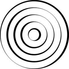 Naklejka premium Circle concentric pattern. Geometric vortex ring shape
