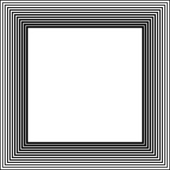 Dynamic square line. Geometric elements logo, icon