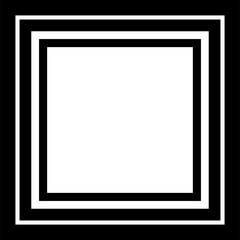 Dynamic square line. Geometric elements logo, icon