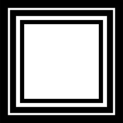 Dynamic square line. Geometric elements logo, icon