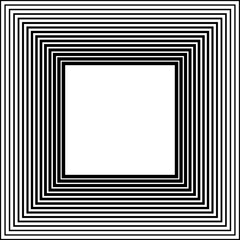 Dynamic square line. Geometric elements logo, icon