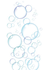 背景透過のブルー系バブル