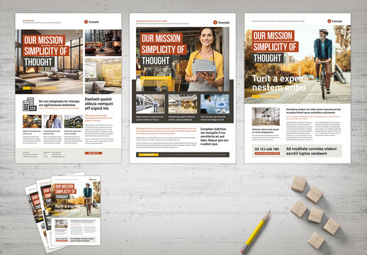 Intormational Flyer Template in Autumnal Colors