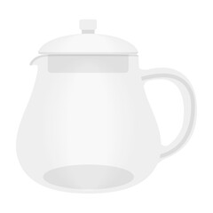 ガラスのティーポットのイラスト