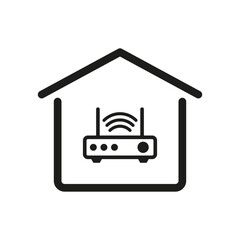 Home wireless router, internet access, modern technology, easy setup, reliable signal. Vector illustration. EPS 10.