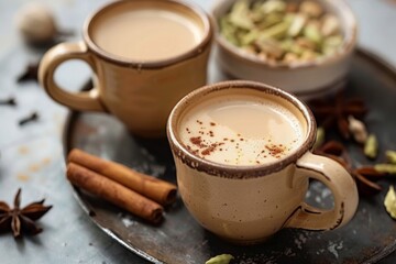 Chai Time! Hot Indian Masala Tea with Rich Spices and Frothy Milk