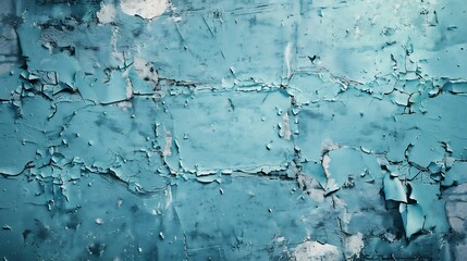 Blue grunge background Lighting effect on an old painted brick wall Blue brick wall with cracked...