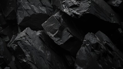 Mountain background texture Closeup Black rock background Dark gray stone background Black and white background Black grunge texture Contrast monochrome rocky texture : Generative AI