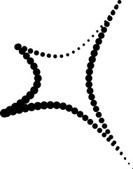 Star shape halftone dots set