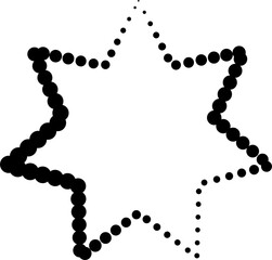 Star shape halftone dots set