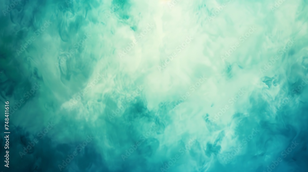 Fototapete light blue green abstract pattern gradient painted watercolor paper texture teal color art backgroun