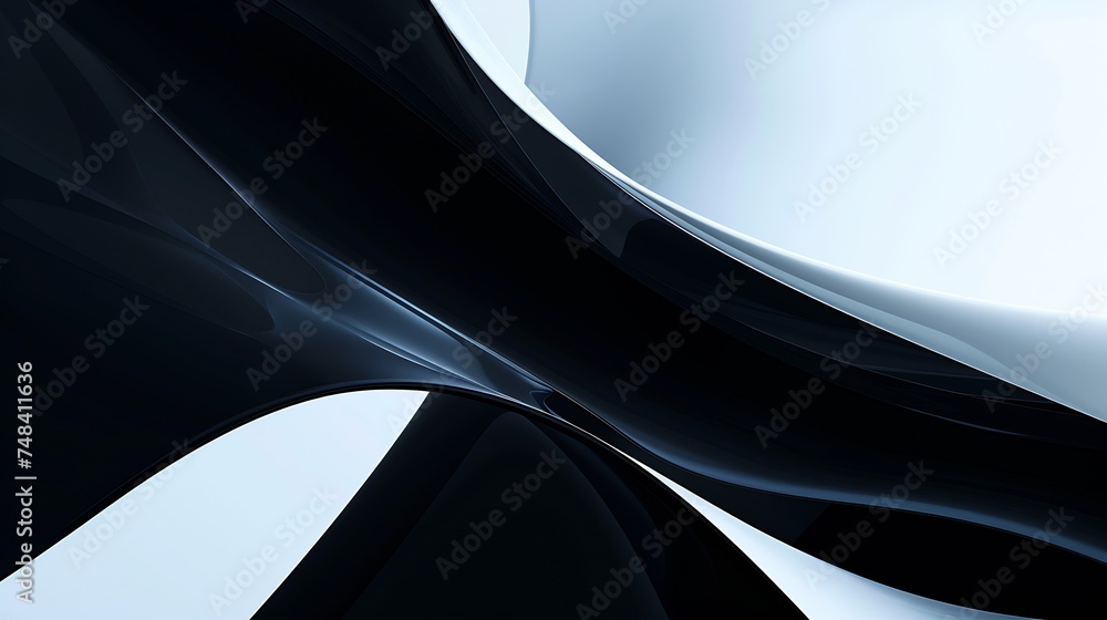 Aufkleber Black blue white abstract background Gradient Matte Elegant background with space for design Empty Dark and light color : Generative AI