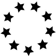 Stars circle round frame icon. Design element