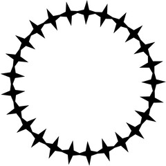 Stars circle round frame icon. Design element