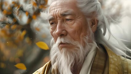 Close up portrait of Hakuin Ekaku, one of the most influential figures in Japanese Zen Buddhism