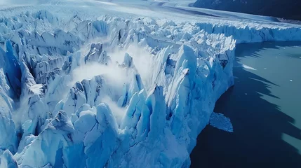 Foto auf Acrylglas Aerial view of Perito Moreno glacier in Lago Argentino Argentina : Generative AI © Generative AI
