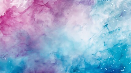 Abstract watercolor Purple pink blue teal background Colorful art background with space for design Christmas Valentine Mothers day : Generative AI - obrazy, fototapety, plakaty