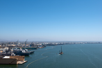 San Diego Coast Line and navy ships