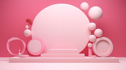 Pink Easter Delight with Love, Hearts, and Romantic Decor - A Vector Illustration for Valentine's Day, Weddings, and Celebrations