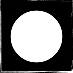 Square brush frame elements with circle border layout