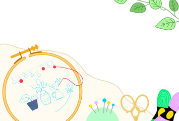 刺繍のイメージフレーム