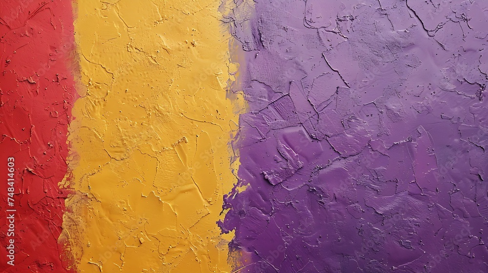 Poster Abstract yellow red purple pattern Gradient Toned rough concrete wall surface texture Closeup Colorful background with space for design Backdrop Modern Expressive : Generative AI